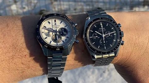 omega speedmaster vs zenith chronomaster sport|omega vs zenith.